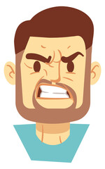 Sticker - Angry man face face expression man head