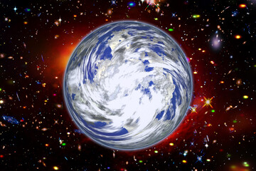 Wall Mural - magnificent earth in outer space. the elements of this image furnished by nasa.
