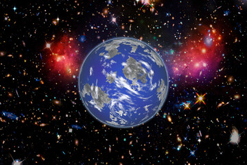 Wall Mural - magnificent earth in outer space. the elements of this image furnished by nasa.