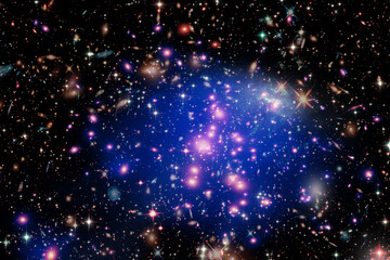 Wall Mural - marvelous galaxy in a deep space. the elements of this image furnished by nasa.