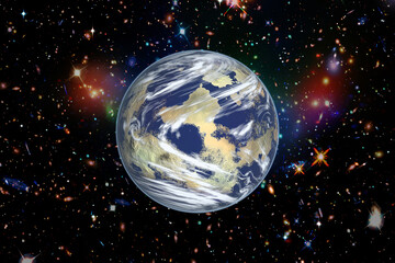 Wall Mural - magnificent earth in outer space. the elements of this image furnished by nasa.