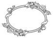 © ONYXprj - Elegant filigree frame. Ornate oval border engraving