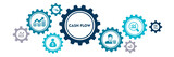 Fototapeta  - Cash flow banner web icon for business and financial, money, income, investing, operating, financing and profit. Flat cartoon vector infographic.