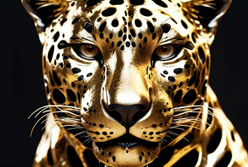 Sticker - Jaguar Leopard imperial feline , photographic image with animals perfect for wall decoration	