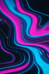 Aufkleber - A fluid background with neon blue and pink fluids intertwined, resembling a futuristic cyberpunk aesthetic