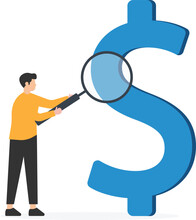 Financial Checkup, Diagnose Income, Expense And Investment Plan, Wealth Management Or Insurance, Men Using Stethoscope To Check On Dollar Money Sign

