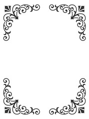 Wall Mural - ornate vintage frame. elegant decorative corner template