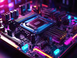 Rgb motherboard  technology by Ai Generated 