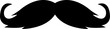 © Rabia - moustache. Decorative elements for booth. vector of accessories or symbol element. Retro style moustache icon, Textured mustache, Silhouette black vintage moustache isolated on transparent background.
