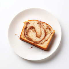 Wall Mural - Cinnamon Raisin Bread Isolated on a White Background 