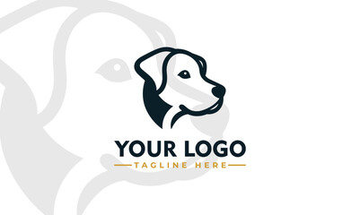 Wall Mural - Dog vector logo design Vintage Paw logo vector for Dog Lover