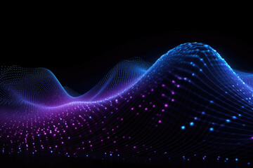Wall Mural - futuristic infographic with 3d wave points
