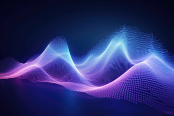 Wall Mural - futuristic infographic with 3d wave points