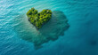 © PasAI Photography - a heart-shaped island in the middle of the ocean. A beautiful sunny day. Love summer travel concept