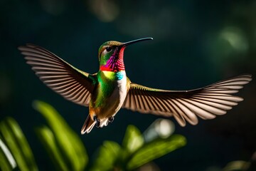 hummingbird fling on a flower