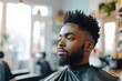 black man in a barbershop
