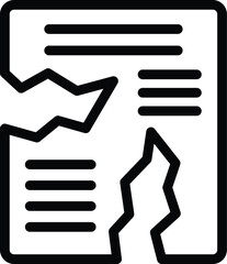 Canvas Print - Entry document pass icon outline vector. Access key. Attack computer