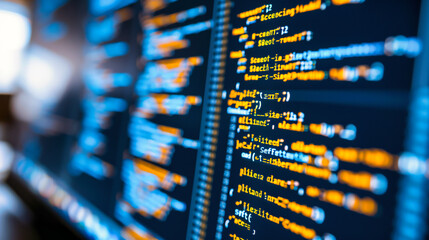 Computer Programming and Coding: Digital Screen Displaying Web Development Scripts