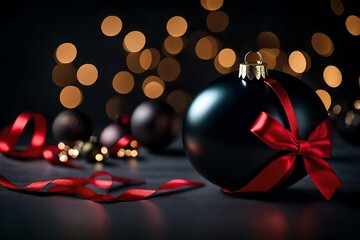 Canvas Print - red christmas ball