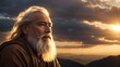 © Sandro Salla - A wise man with a white beard at sunset