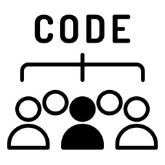 Developers Code solid glyph icon