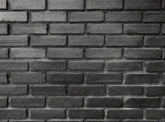 Wall Mural - black brick wall, dark background for design