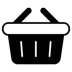 Sticker - Basket solid glyph icon