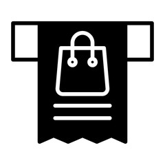 Sticker - Receipt Bag solid glyph icon