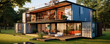 Modern house made from shipping containers