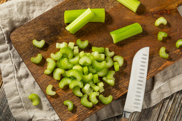 Wall Mural - Homemade Organic Diced Chopped Celery