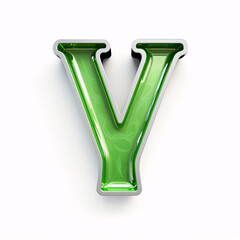 Wall Mural - letter Y isolated on a white background