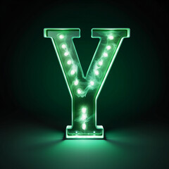 Wall Mural - letter Y isolated on a black background