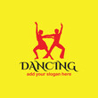 © awaisi - romantic couple dance logo design logo vector