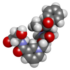 Poster - Serdexmethylphenidate chloride drug molecule. 3D rendering.