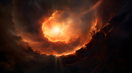 sunlight being pulled around the event horizon of a black hole