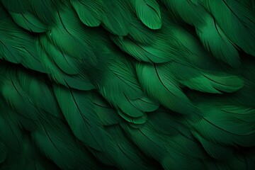  Green Feathers Background, Green Feathers Pattern, Feathers background, Feathers Wallpaper, bird feathers pattern, AI Generative