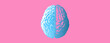 Stylized hemispheres brain drawing illustration with blue and pink color tone