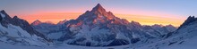 Majestic Himalayan Mountains at Sunrise Panoramic View