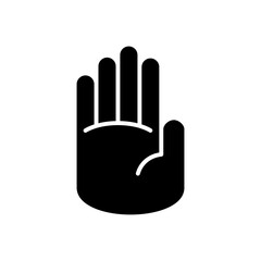 Hand icon vector. hand vector icon, palm