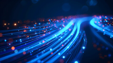 Glowing fiber optic strand