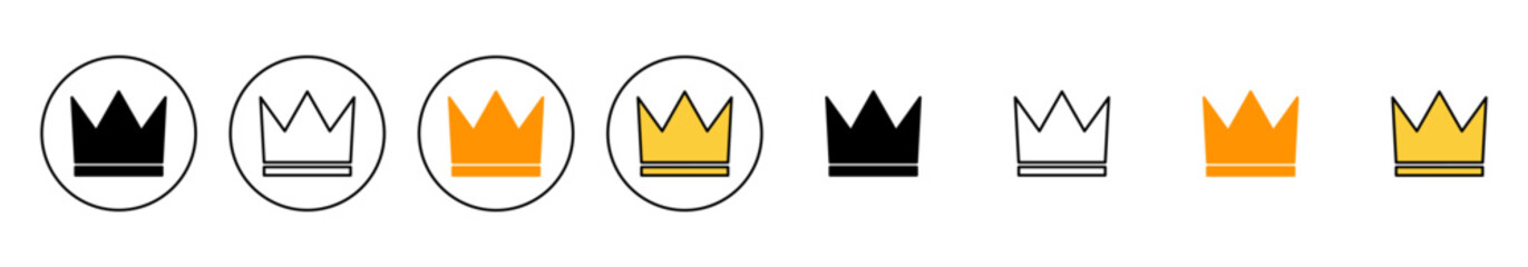 Wall Mural - Crown icon set vector. crown sign and symbol
