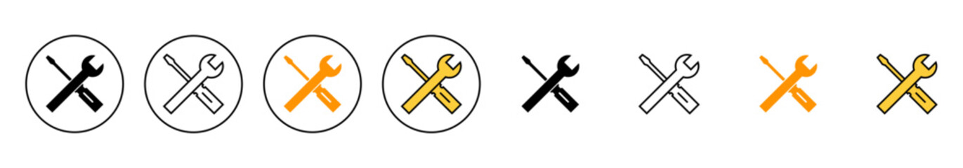 Wall Mural - Repair tools icon set vector. tool sign and symbol. setting icon. Wrench and screwdriver. Service