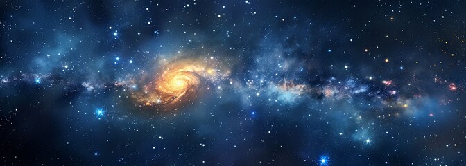 Wall Mural - Galaxy with nebula and stars in space. Outer space background. Galaxy background