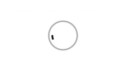 Loading Circle Icon Animation on White Background. 4K Video Loopable Preloader

