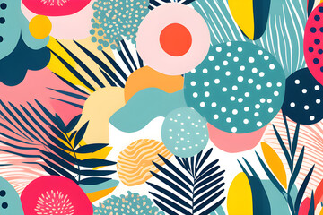 Wall Mural - colorful and modern abstract art: seamless patterns and trendy contemporary backgrounds made by hand