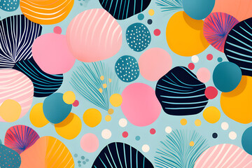 Wall Mural - colorful and modern abstract art: seamless patterns and trendy contemporary backgrounds made by hand