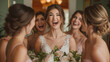 © Jammer Gene - Very excited bride with her bridesmaids on the wedding day.