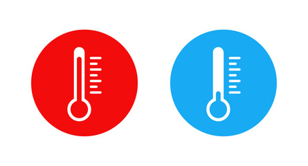 Wall Mural - high and low temperature thermometer icons