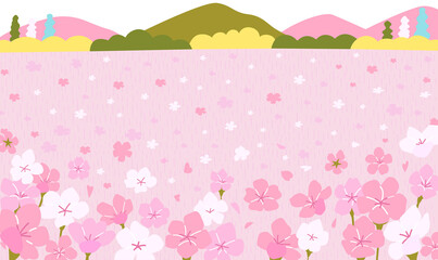 Wall Mural - pink background of spring