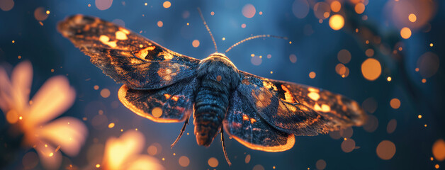 Wall Mural - Beautiful Moth Background